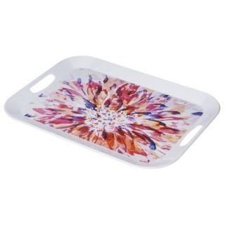 Room Essentials Floral Lary Warm Tray   White/Red
