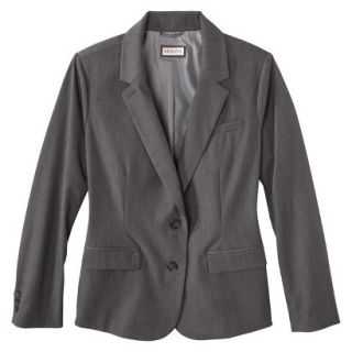 Merona Womens Plus Size Twill Button Blazer   Gray 22W