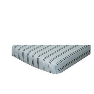 Blue & Chocolate Stripes Crib Sheet