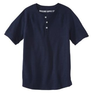 Mossimo Supply Co. Mens Short Sleeve Henley   In The Navy XXL