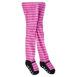 Luvable Friends Infant Toddler Girls Mary Jane Non Skid Tights   Pink 18 24M