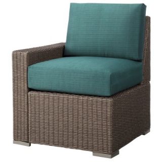 Threshold Turquoise (Blue) Wicker Sectional Right Arm Chair Patio Furniture,