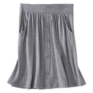 Merona Petites Button Front Skirt   Gray MP
