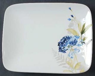 222 Fifth (PTS) Adelina Blue Salad Plate, Fine China Dinnerware   Blue Flowers O