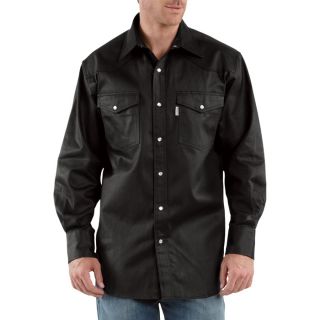 Carhartt Ironwood Snap Front Twill Work Shirt   Black, XL, Model S209