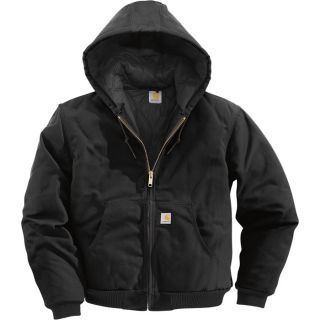 Carhartt Duck Active Jacket   Quilt Lined, Black, Large, Regular Style, Model