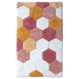 Room Essentials Hexagon Bath Rug   Pink (20x34)