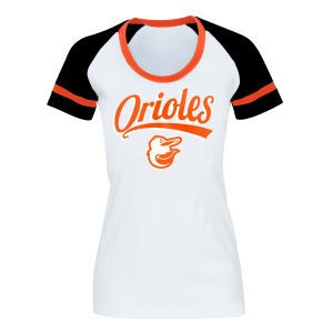 Baltimore Orioles 5th & Ocean MLB Womens Athletic Foil T Shirt