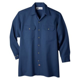 Dickies Mens Relaxed Fit Heavy Weight Cotton Work Shirt   Dark Navy L