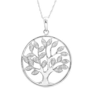 1/4 CT. T.W. Diamond Tree Of Life Pendant in Sterling Silver