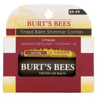 Burts Bees Red Dahlia Tinted Lip Balm with Fig Lip Shimmer Combo