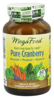 MegaFood   Pure Cranberry 500 mg.   60 Capsules DAILY DEAL