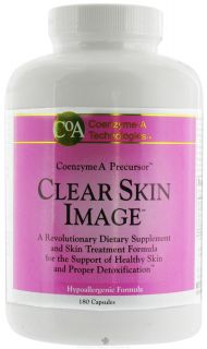 Coenzyme A Technologies   Clear Skin Image   180 Capsules