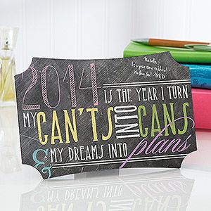 Personalized Inspirational Plaques   My Year