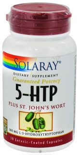 Solaray   Guaranteed Potency 5 HTP With Saint Johns Wort 100 mg.   30 Capsules