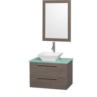 Amare 30 Wall Mounted Bathroom Vanity Set with Vessel Sink by Wyndham Collectio