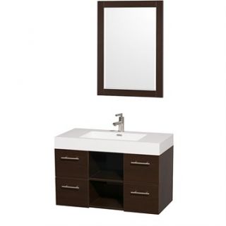 Stephanie 36 Wall Mounted Bathroom Vanity Set With Integrated Sink by Wyndham C
