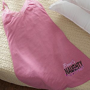 Personalized Ladies Chemise   Naughty Girl