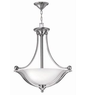 Bolla 3 Light Foyer Pendants in Brushed Nickel 4652BN