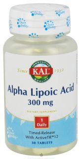 Kal   Alpha Lipoic Acid Time Release 300 mg.   30 Tablets