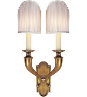E.F. Chapman Horn 2 Light Wall Sconces in Antique Burnished Brass CHD1162AB