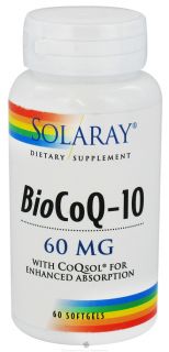 Solaray   BioCoQ 10 60 mg.   60 Softgels
