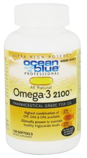 Ocean Blue Professional   Omega 3 2100 mg.   120 Softgels
