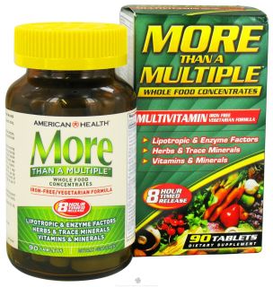 American Health   More Than A Multiple Whole Food Concentrates Iron Free   90 Tablets