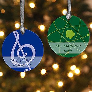 Personalized Teacher Christmas Ornaments