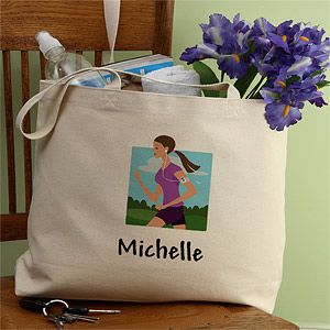 Workout Girl Personalized Tote Bag