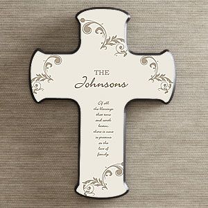 God Bless Our Home Personalized Wall Cross