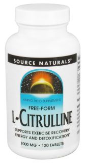 Source Naturals   Free Form L Citrulline 1000 mg.   120 Tablets