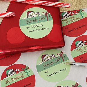 Personalized Christmas Gift Tag Stickers   Dont Open Until Christmas