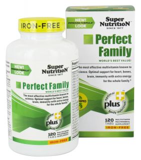 Super Nutrition   Perfect Family Iron Free   120 Vegetarian Tablets (formerly Perfect Blend No Iron)
