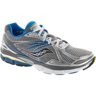 Saucony Hurricane 15 Saucony Mens Running Shoes Silver/Blue/Yellow