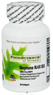 FoodScience of Vermont   Neptune Krill Oil   60 Capsules