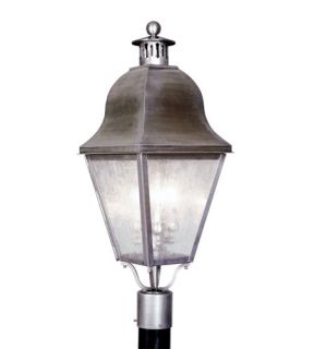 Amwell 3 Light Post Lights & Accessories in Vintage Pewter 2556 29