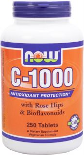 NOW Foods   Vitamin C 1000 with Rose Hips   250 Tablets