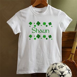 St Patricks Day Irish Kids T Shirts   Lucky Clover