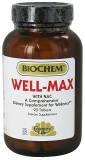 Biochem by Country Life   Well Max With Nac   90 Tablets