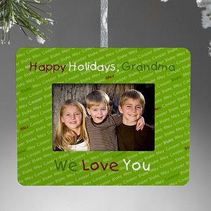 Personalized Christmas Ornament Frame   My Little Ones