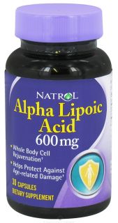 Natrol   Alpha Lipoic Acid 600 mg.   30 Capsules