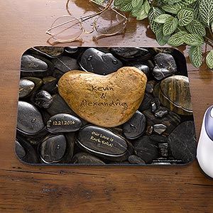 Personalized Mouse Pads   Heart Rock