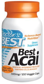 Doctors Best   Best Acai 500 mg.   120 Vegetarian Capsules CLEARANCED PRICED