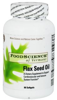 FoodScience of Vermont   Flax Seed Oil   90 Capsules