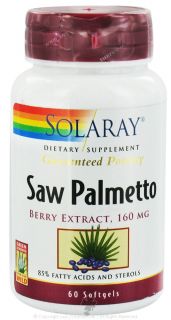 Solaray   Guaranteed Potency Saw Palmetto Berry Extract 160 mg.   60 Softgels