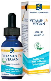 Nordic Naturals   Vitamin D3 Vegan Liquid 1000 IU   1 oz.