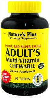 Natures Plus   Adults Multi Vitamin Exotic Red Berry   90 Chewable Tablets
