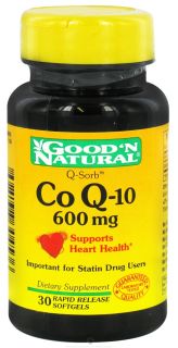 Good N Natural   Q Sorb Co Q 10 600 mg.   30 Softgels