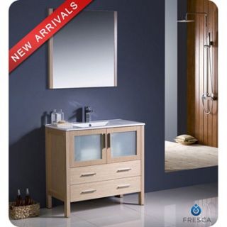 Fresca Torino 36 Light Oak Modern Bathroom Vanity with Integrated Sink